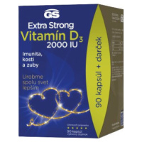 GS Extra Strong Vitamín D3 2000 IU - darčekové balenie 90 kapsúl