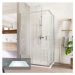 MEREO - Sprchovací set: LIMA, obdĺžnik, 100x90 cm, chróm  ALU, sklo Číre, vanička z liatého mram