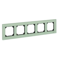 Rámček 5-násobný sklo zelená smaragdová Merten ElegG (Schneider)