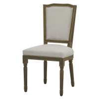 Estila Luxusná jedálenská stolička Antiquités Francaises s ručným vyrezávaním v pieskovej hnedej