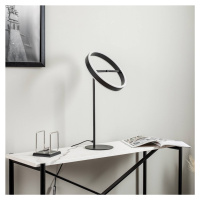 Stolná lampa Lucande LED Yekta, 3-stupňová, čierna