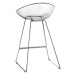 PEDRALI - Vysoká barová stolička GLISS 906 DS s chrómovým podstavcom - transparentná