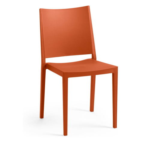 Oranžová plastová záhradná stolička Mosk – Rojaplast