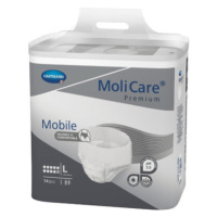 MOLICARE Premium mobile 10 kvapiek L nohavičky inkontinenčné plienkové sivé 100-150 cm 2631 ml 1