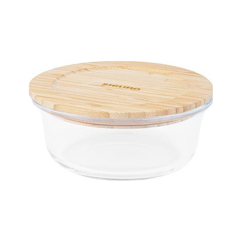 Siguro Dóza na potraviny Glass Seal Bamboo 0,6 l, 6,5 × 15 × 15 cm