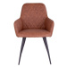 Norddan 21198 Dizajnová jedálenská stolička Gracelyn, vintage hnedá