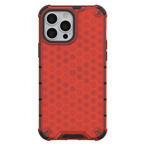 Odolné puzdro na Apple iPhone 13 Pro Max Honeycomb Armor červené