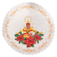 Vianočný okrúhly obrus Homa CANDLE Ø 35 cm Veľkonočný okrúhly obrus Homa CANDLE  Ø 35 cm