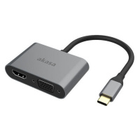 Akasa redukcia USB Type C 2v1, HDMI, D-Sub, 18cm