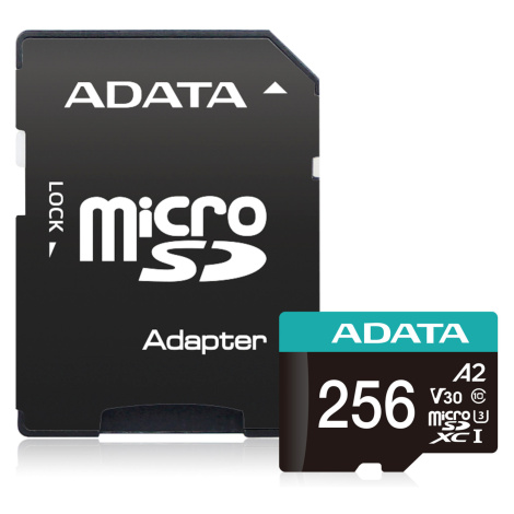 ADATA V30S/micro SDXC/256GB/UHS-I U3 / Class 10/+ Adaptér