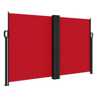 vidaXL Zaťahovacia bočná markíza, červená 140x1000 cm