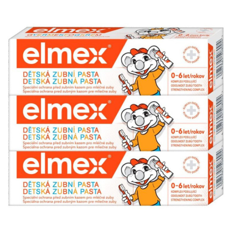 ELMEX Kids Detská zubná pasta pre deti od prvého zúbku do 6 rokov 3 x 50 ml