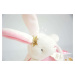 Plyšový zajačik s melódiou Bunny Star Music Box Perlidoudou Doudou et Compagnie ružový 14 cm v d
