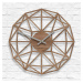 Polygonálne drevené hodiny na stenu