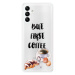 Odolné silikónové puzdro iSaprio - First Coffee - Samsung Galaxy A04s