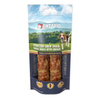 Pochúťka Ontario Protein kura, žuvacia rolka malá 2ks 12,7cm, Medium