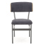 HALMAR Smart KR jedálenská stolička čierna / dub prírodný