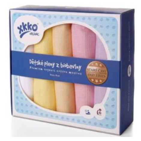 KIKKO Plienky detské z biobavlny Staré časy 70x70 (5 ks) – pastels, pre dievčatá