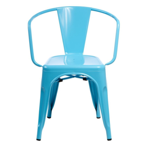 Stoličky Paris Arms modrá inšpirované Tolix