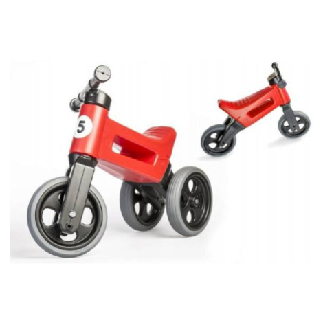 Odrážadlo FUNNY WHEELS Rider Šport červené 2v1, výška sedla 28 / 30cm nosnosť 25kg 18m + v sáčku