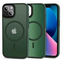 Silikónové puzdro na Apple iPhone 13 Tech-Protect MagMat Silicone MagSafe matte green