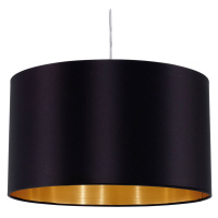 Textilná závesná lampa Lecio, 38 cm čierna