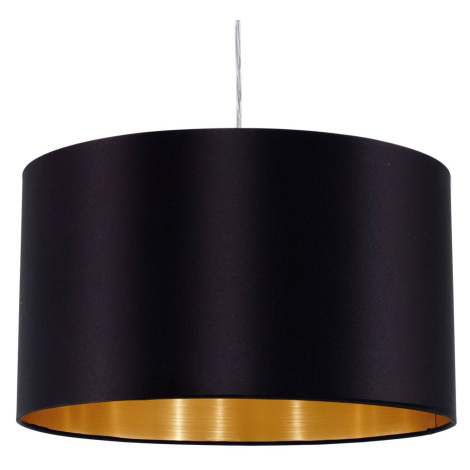 Textilná závesná lampa Lecio, 38 cm čierna EGLO