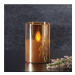 Oranžová LED vosková sviečka v skle Star Trading M-Twinkle, výška 7,5 cm