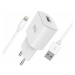 Nabíjačka XQISIT NP Travel Charger Single USB-A 2.4A w.Lightning cable white (50851)