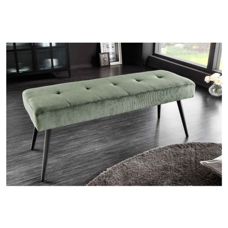 LuxD Dizajnová lavica Bailey 100 cm zelený menčester