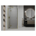 MEXEN - Roma sprchové dvere krídlové 90, transparent, zlatý so stenovým profilom 854-090-000-50-