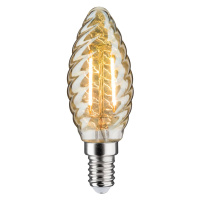 Sviečková LED E14 4,7 W zlatá točená stmievateľná