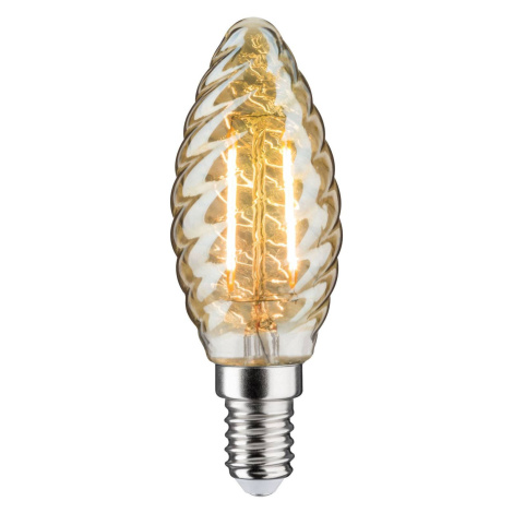 Sviečková LED E14 4,7 W zlatá točená stmievateľná Paulmann