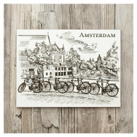 3D drevený obraz na stenu - Amsterdam
