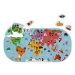 Hračka do vody mäkké puzzle pre deti Mapa sveta Janod 28 ks