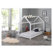 Biela detská domčeková posteľ Vipack Cabane, 90 x 200 cm