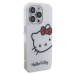 Plastové puzdro Hello Kitty na Apple iPhone 15 Pro HKHCP15LHCKHST IML Head Logo biele