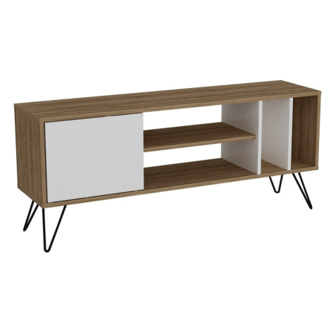 TV stolek MISTICO 140 cm bílý/ořech Kalune Design