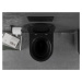 MEXEN - Lena Závesná WC misa vrátane sedátka s slow-slim, duroplast, čierna mat / strieborná 302