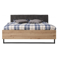 Manželská posteľ nathan 180x200cm - dub artisan/čierna
