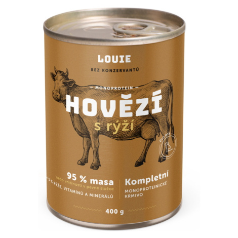LOUIE Hovädzie s ryžou konzerva pre psov 400 g