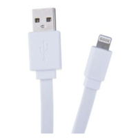 Avacom USB kabel (2.0), USB A samec - Apple Lightning samec, 1.2m, plochý, bílý, box, 120 cm, bí