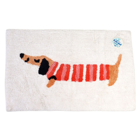 Červená/biela kúpeľňová predložka 83x52,5 cm Sausage Dog – Rex London