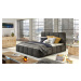 ELTAP POSTEL EDVIGE + DREVENY KARKAS + STANDARDNY ZDVIHAC + KONTAJNER 140X200, BLACK, 22592