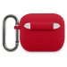 Silikónové puzdro Lacoste na Apple AirPods 3 LCA3SR Liquid Silicone Glossy Printing Logo červené