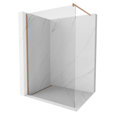 MEXEN/S - Kioto Sprchová zástena WALK-IN 100 x 200, transparent 8 mm, meď kartáčovaná 800-100-10