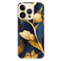 Odolné silikónové puzdro iSaprio - Gold Leaves - iPhone 14 Pro