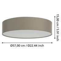 EGLO connect Romao-Z LED svetlo, Ø 57 cm, taupe