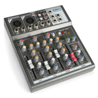 Vonyx VMM-F401 4-kanálový hudobný mixážny pult, USB prehrávač, AUX-IN, +48V fantómové napájanie