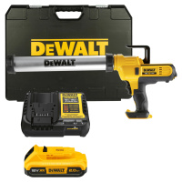 DEWALT 18V XR Aku vytláčacia pištoľ na kartuše a vrecká 300 - 600 ml, 1x 2,0 Ah DCE580D1-QW